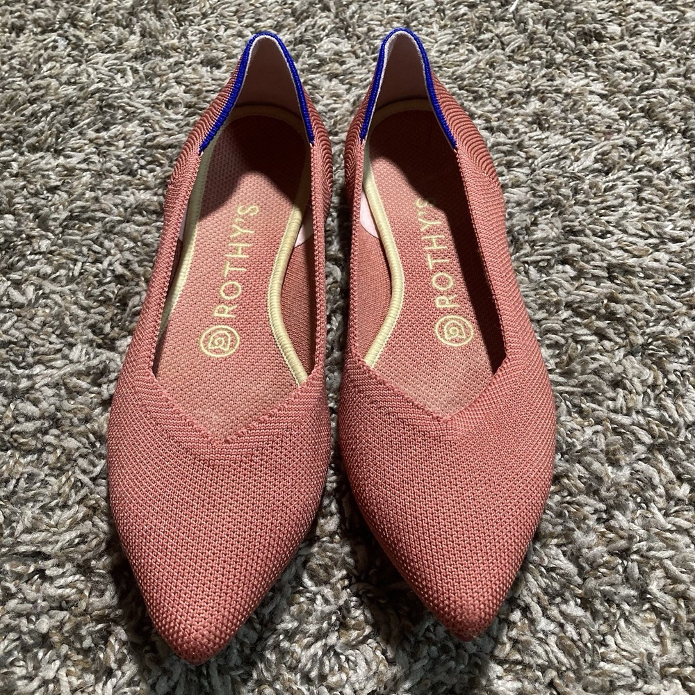 Rothys The Point Copper Peach Red Womens Size 7 Rare Retired Color - Picture 5 of 10